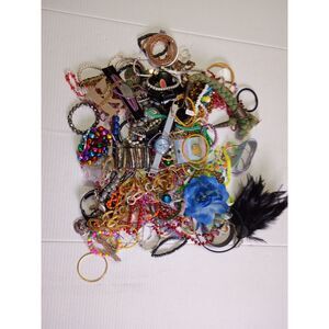 Over 3lbs of Bulk Jewelry Bracelets, Necklaces, Earrings Great for Resale